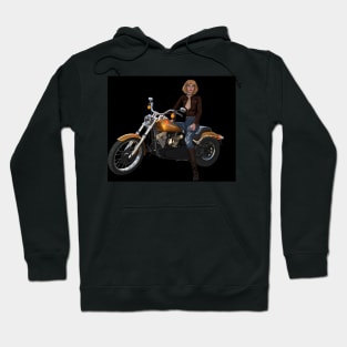 Girl motorcycle rider Hoodie